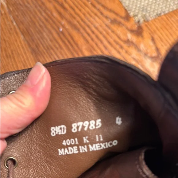 Brown Leather UNISEX Boots 8.5D